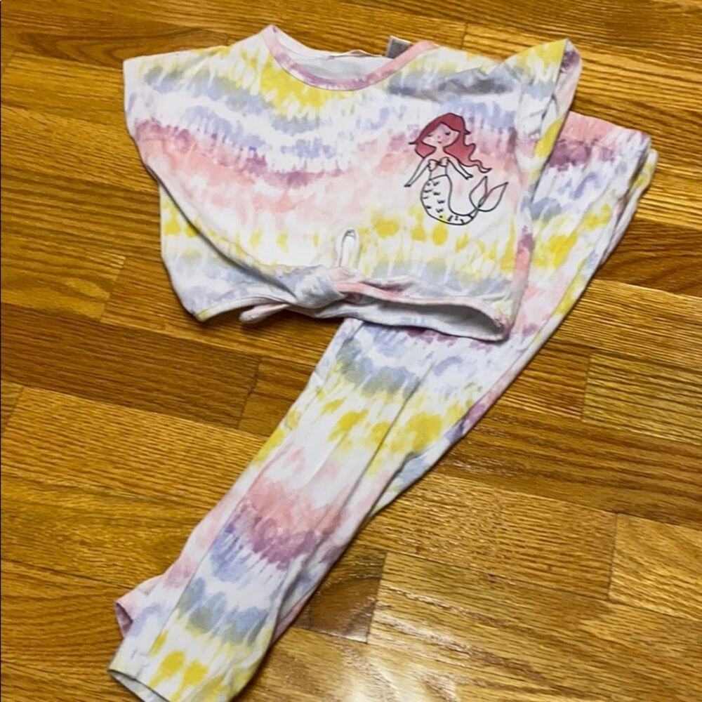 Mini series crop mermaid top&leggings